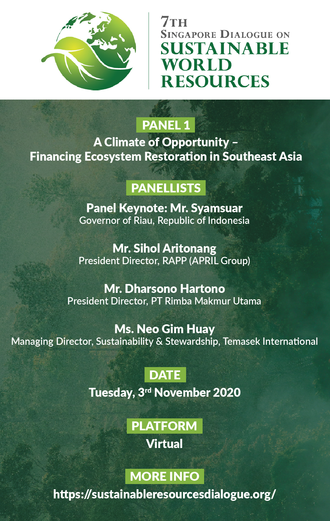 7th SDSWR – A Climate Of Opportunity: Financing Ecosystem Restoration In Southeast Asia