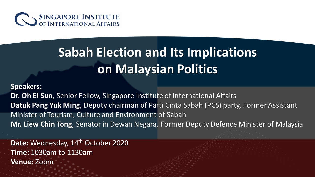 Webinar: Sabah Election and its Implications on Malaysian Politics