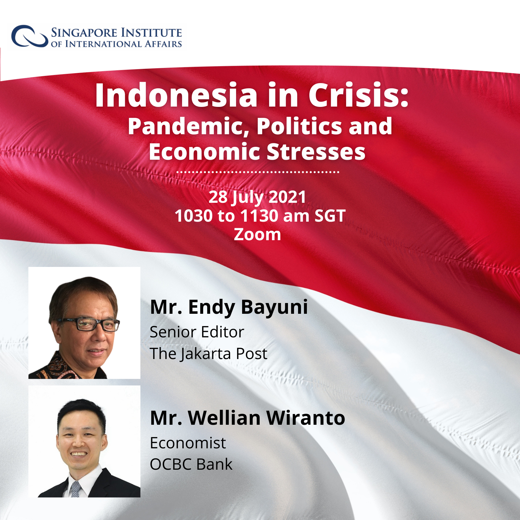 Webinar: Indonesia in Crisis: Pandemic, Politics and Economic Stresses