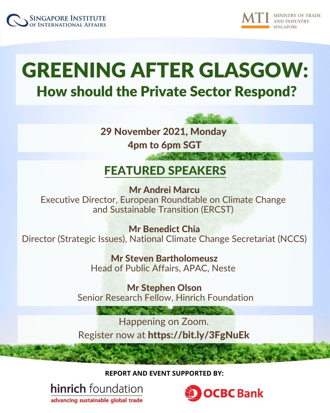 Greening after Glasgow – How should the Private Sector Respond? (Featured Speakers)