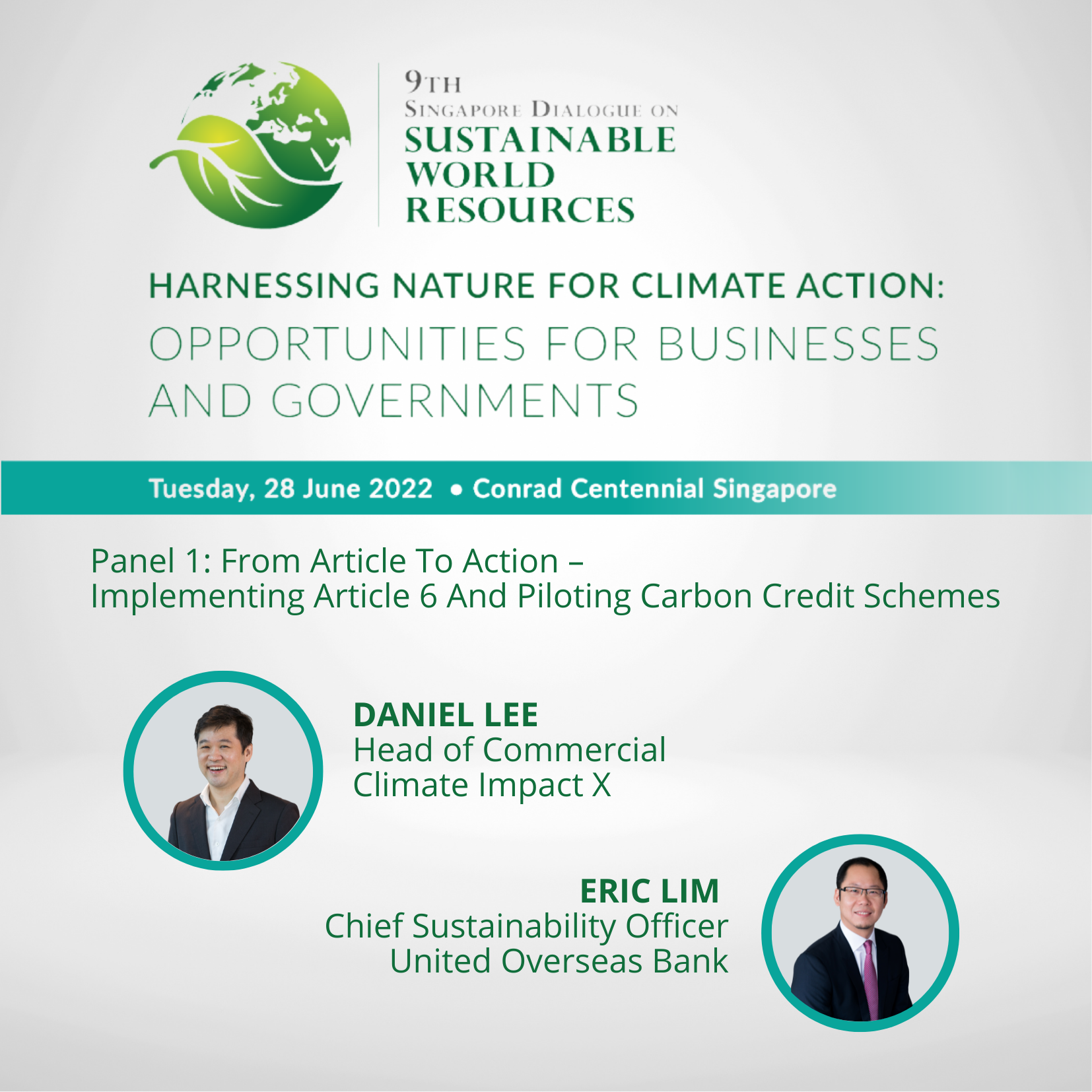 9th Singapore Dialogue on Sustainable World Resources – Panel 1